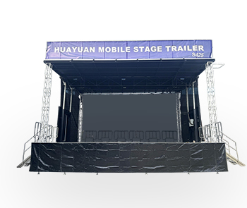 mobile hydraulic stage semi-trailer